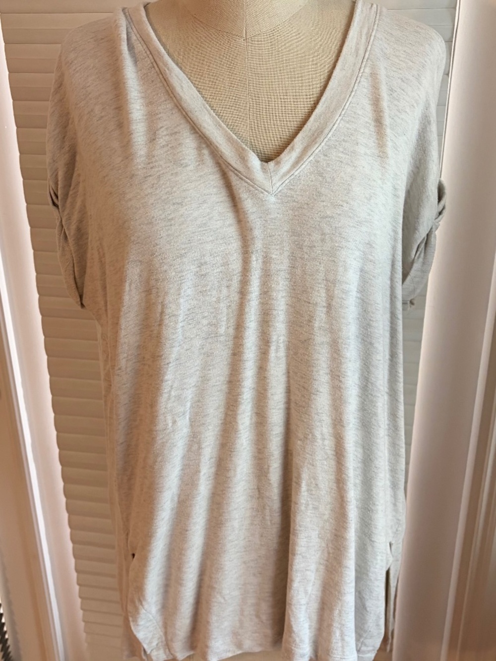 Lou & Grey Oversized Fit Ivory Shirt Size Medium